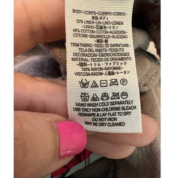 Free People Floral Frayed Hem buttoned front tie Mini Pleated Skirt size Small - Picture 4 of 12